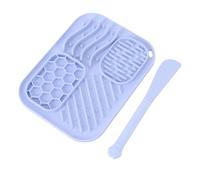 Generic Dog Slow Feeder Lick Mat with Suction Cup Anti Choke Anxiety Relief for Home, Durable Silicone Pet Food Mats for Dogs and Cats (Blue)