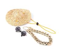Generic Dog Sunglasses, Cat Sunglasses Pet Hats For Cats Pet Photography Accessory Retro Straw Hat Collar Necklace For Puppy Small Medium Dog (3 Piece Set)