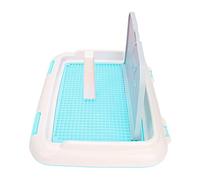 Generic Dog Toilet Indoor Puppy Training Tray No More Torn Pads for Easy Cleaning Suitable for Small Dogs and Puppies for Busy Dog Owners Plastic Material (Blue)