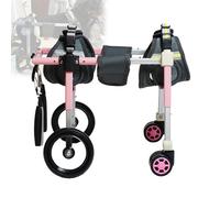 Generic Dog Wheelchair for Back Legs, Adjustable 4-Wheels Dog Carts with Walking Recover Mobility Aids, LightWeight Doggy Wheelchairs for Injured, Disabled, Paralysis, Pet Leg Brace and Hip Support(Pi