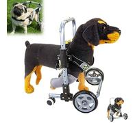 Generic Dog Wheelchair for Front Legs, Adjustable 4-Wheeled Dog Carts, Lightweight Pet Wheel Chair with Front Limb Walking Mobility Aids for Disabled Hind Legs, Doggy Leg Brace and Hip Support(M)