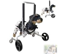 Generic Dog Wheelchair Front Legs, Adjustable Pets Front Limb Dog Carts LightWeight, Wheel Chair Front Limb Walking Recover Mobility Aids for Doggy Disabled Front Legs, Front Leg Brace and Hip Support