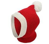 Generic Dog Winter Hat Red Cute Knitted Pet Hat for Small Medium Dogs and Cats Warm Woolen Yarn Winter Accessory (S)