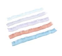 Generic Doll Bangs Hair Extensions Weft Soft Silk 5PCS Set for Handcraft Golden Yellow Pink Black for Doll Play and Styling Remodeling 5cm Length 1m Width