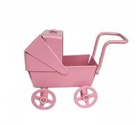 Generic Doll Carriage Doll Accessory Home Display Collectible Detailed Wheels Suitable for Party Tabletop Decoration, Pink