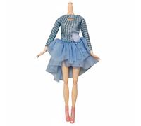 Generic Doll Dress Set Sequin Top Tulle Skirt Petticoat Outfit Material Cloth Complete Clothes For BJD Dolls Suitable for crafting looks girls play collectors staging gift decoration , I4