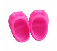 Generic Doll Footwear Toy Shoes Flats Accessories With Bow Feature Odorless Burr Build Flexible Opening For Simple Dressing suitable for pretend house gifting , Pink