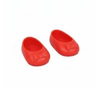 Generic Doll Footwear Toy Shoes Flats Accessories With Bow Feature Odorless Burr Build Flexible Opening For Simple Dressing suitable for pretend house gifting , Red