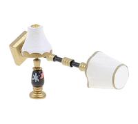 Generic Doll House Battery Table Lamp Miniature Floor Lamp Set 1:12 Scale Detail Micro Landscape Light Decor for Mini House