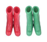 Generic Doll Rain Boots Mini Gardening Shoes Small Decorative Accessories for 1:12 Dollhouse or Miniature Scenes Red Green