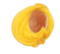Generic Doll Wig Hair, Mesh Cloth Cap Central Parting Short Hair Flexible and Versatile Soft Silk Material Good Malleability for Mechanical or Ball Jointed Dolls (Sunset Orange)