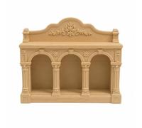 Generic Dollhouse Archway Miniature Bookcase Display Cabinet Shelf With Intricate Trim And Open Front Layout For Accessories PLA Material For Easy Placement