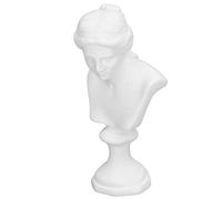 Generic Dollhouse Bust Figurine Pretty Resin Women Head Model for Playing, Decor for Miniature Doll House Kids Gift