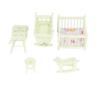 Generic Dollhouse Crib Exquisite Miniature Furniture for 1:12 Doll House, DIY Decoration for Role Playing, Perfect Girls, Birch Material