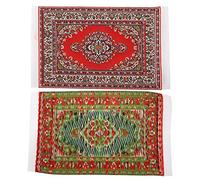 Generic Dollhouse Woven Silk Miniature Rug Exquisite Decor for 1:12 Doll House for Kids (lure)