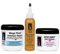 Generic Doo Gro Mega Thick Intense Repair Deep Treatment 16oz, Stimulating Growth Oil 4.5 fl. oz & Hair Vitalizer Triple Strength 4oz
