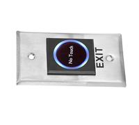 Generic Door Exit Button, Infrared Sensor Button Contactless Touch Door Exit with Backlight DC12V Infrared Sensor Switch for Access Control