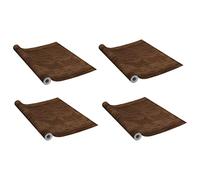 Generic Door Foils Self-Adhesive, 2 Pieces, White Wood 210x90cm PVC (Dark Oak #04)