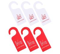 Generic Door Hanger Signs Pvc Material Do Not Disturb Double Sided 6pcs with Communication, Minimalist and Modern Style for Privacy and Quiet Environment for Hotels and Other Venues