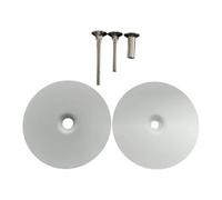 Generic Door Hole Cover Plate Round Keyhole Plate Steel with Simple Fixing Conceals The Hole and Protects The Door Ada, White
