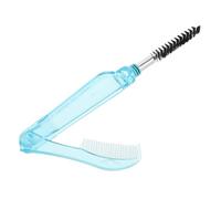 Generic Double-ended Folding Eyelash Comb Women's Scarf Dual-purpose Eyelash Comb Tearable Capsules Heat Shrink Sleeve Capsules Scarves for Women Fashion Brooch Women's Straps Plastic Blue