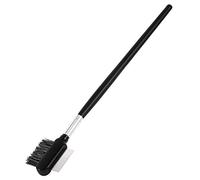 Generic Double Head Eyebrow Brush Comb for Shaping and Separating Lashes, Portable Tool for Makeup Artists and Beauty Enthusiasts, Wood Handle Nylon Stainless Steel, 1 Pc, for Professional and Home