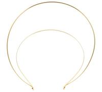 Generic Double-layered Metal Goddess Headband Headband Base DIY Craft Bands Resilience Elasticity Unique Design Stylish Golden Iron Accessory for Weddings Halloween Costume