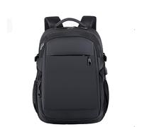 Generic Double Shoulder Backpack Black Schoolbag, Waterproof Wearable Laptop Business Casual Bag, Large Capacity Applicable to Work School Business Travel.