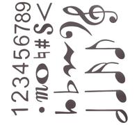 Generic Double Sided Classroom Music Note Magnets, Oversized Black Magnetic Staff Symbols Made of Synthetic Rubber and Magnetic Powder, Reusable for Music Theory Teaching