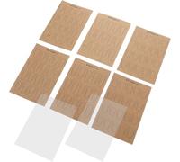 Generic Double-Sided Nail Art Hand-Painting Cards 6 Sheets Portable Reusable Paper with Transparent PET Sheets 5.91X3.94In for Beginner Nail Art and Sketching