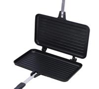Generic Double Sided Non-Stick Sandwich Pan - Hot Sandwich Maker, Grilled Cheese Pan for Breakfast, Camping, Home, Outdoor - Fast Cooking and Versatile