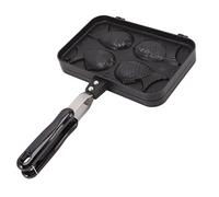 generic Double-Sided Non-Stick Taiyaki Maker, Fish Shape Waffle & Cake Baking Pan, Food-Grade Cast Aluminum Mold with Anti-Scald Handle for Home Kitchen, Easy Cleans
