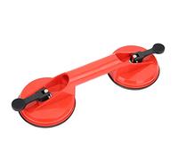 Generic Double Suction Cup Red Heavy-Duty Lifter for Glass-Tiles-Doors, 11.5cm Diameter, 132.3 Lb Capacity