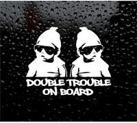 Generic Double Trouble ON Board Funny Decal Vinyl Sticker Pack of 2, 28032027