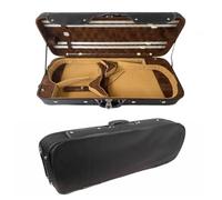 Generic Double Violin/Viola Case, Hold Two Violins or 1 Violin & 1 Viola, Black, Includes Music Sheet Bag & 4 Bow Holders