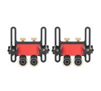 Generic Double Wheel Bearing Roller Featherboard Sturdy Aluminum Alloy Table Saw Feeder, 2pcs for Woodworkers