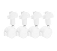 Generic Double Wheel Stem Casters 4Pcs White with Brake Replacement Wheels for Pet Cage and Furniture Suitable for Home Floor Use