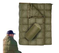 Generic Down Camp Blanket - Soft Lightweight Feather Down Quilt - Waterproof, Stain Resistant, Reversible - Green, 200 * 140 cm / 79 * 55 inch