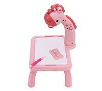 Generic Drawing Projector Table Educational Toy Help Improve Creativity for Kids, Plastic LED Drawing Board for Early Learning Art, Applicable Age 3 Years Old and Up (Small Pink Color Box)