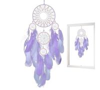 Generic Dream Catcher - Handmade Car Dream Catcher | Five Ring Lucky Feather Dream Catcher | Wall Hanging Decor for Kids Bedroom Living Room Check The