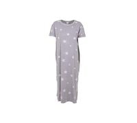Generic Dreams Womens Cotton Sun Dress T Shirt Casual Star Print Summer Beach Holiday Cover Up (UK, Alpha, One Size, Regular, Regular, Grey Stars)