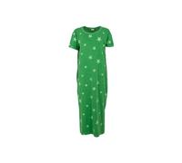 Generic Dreams Womens Cotton Sun Dress T Shirt Casual Star Print Summer Beach Holiday Cover Up (UK, Alpha, One Size, Regular, Regular, Green Stars)