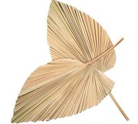Generic Dried Palm Leaves Made from Leaves Decor 2pcs Heart-shaped for Wedding Floral Decorations Natural Dried Palm Fans for Creative and Charming Party Supplies