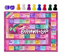 Generic Drinking Game, Adults' Fun Party Game Set, Includes Mat, Tokens, Dice