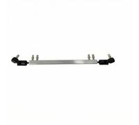 Generic Drum Pedal Connector Double Bass Pedal Linkage Rod Pedal Coupler Pedal Bar With Rigid Rectangular Bar And Tightening Screws Zinc Alloy Construction, Silver Handle With Black Ends