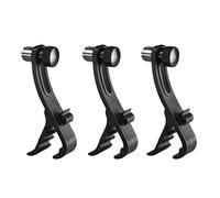 Generic Drum Rim Clamp Microphone Mount Clip Snare Tom Universal Clamps Black - 3pcs