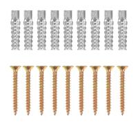 Generic Drywall Anchors and Screws Kit 20Pcs Self Drilling Drywall Anchors with 1.57 Inch Expansion Tubes for Wall Mounting and Plasterboard Use