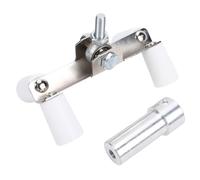 Generic Drywall Outside Corner Bead Roller, Stainless Steel PTFE Rollers with Rotating Joint for Excess Mud Removal, Fits 1/2 Inch Threaded Extension Pole and M10 End Handles