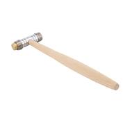 Generic Dual Head Small Hammer with Ergonomic Design Brass and Plastic Mallet for Home Assembly 1 X Sturdy Wooden Handle