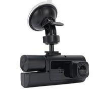 Generic Dual Lens Car Dash Camera Recorder, 1080P Front and 720P Inside, WiFi Mobile Interconnection, 1080P HD LCD Display, Parking Surveillance, Expandable Storage